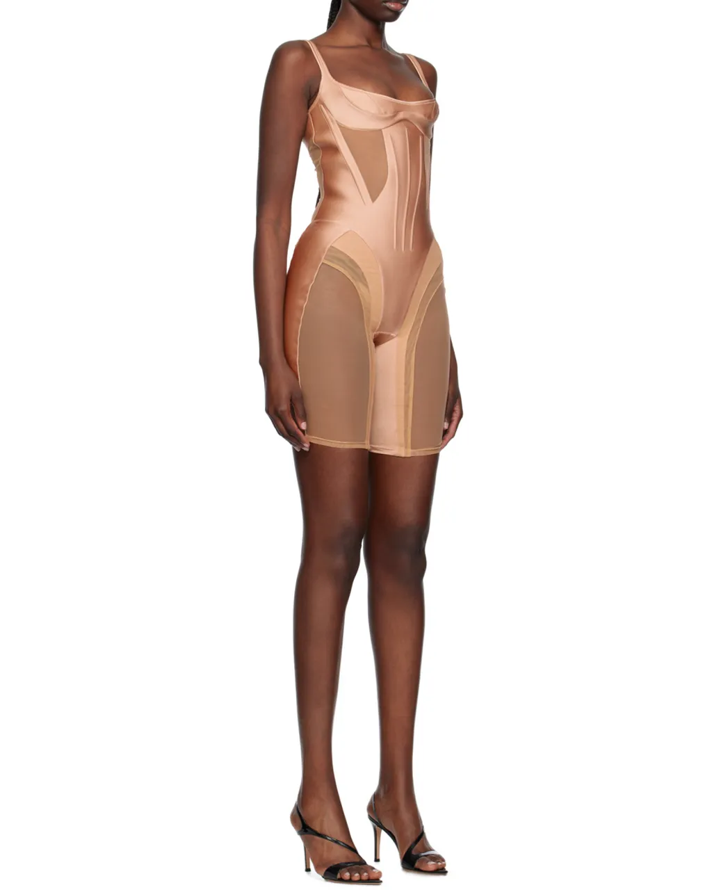 Heart-Neck Zipper Jumpsuit
