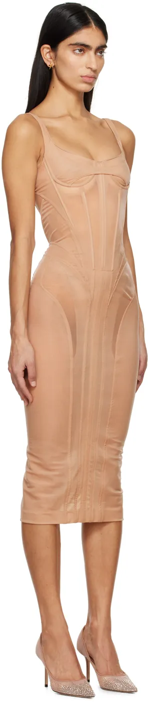 Corset-Style Midi Dress