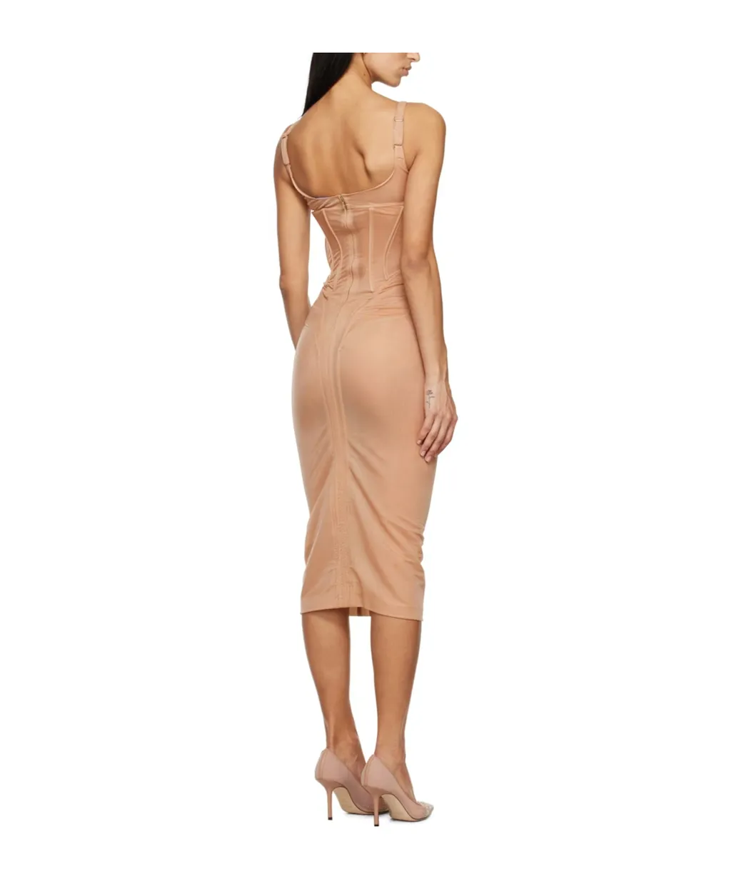 Corset-Style Midi Dress