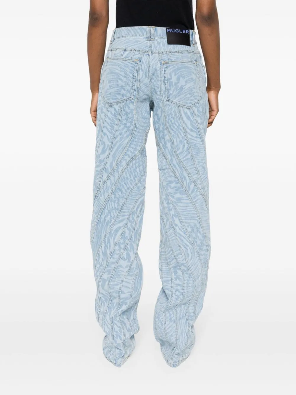 Star Print Tapered Jeans