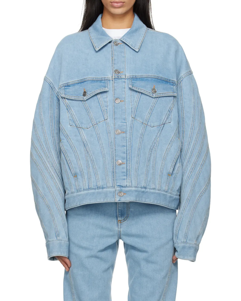 Spiral Stretch Denim Jacket