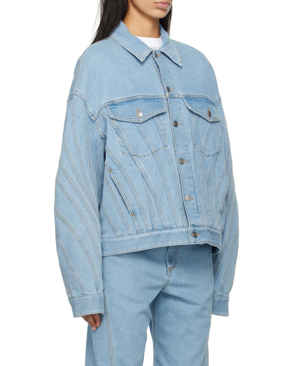 Spiral Stretch Denim Jacket