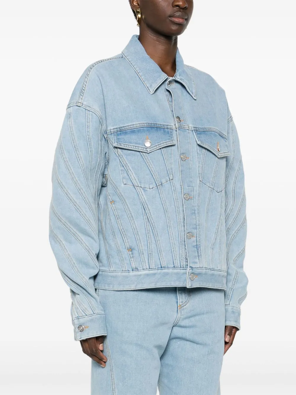 Spiral Stretch Denim Jacket