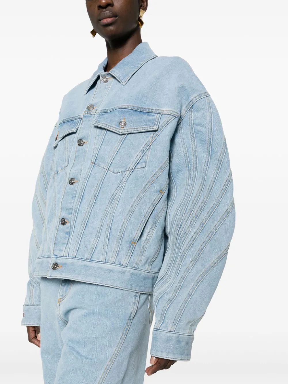 Spiral Stretch Denim Jacket