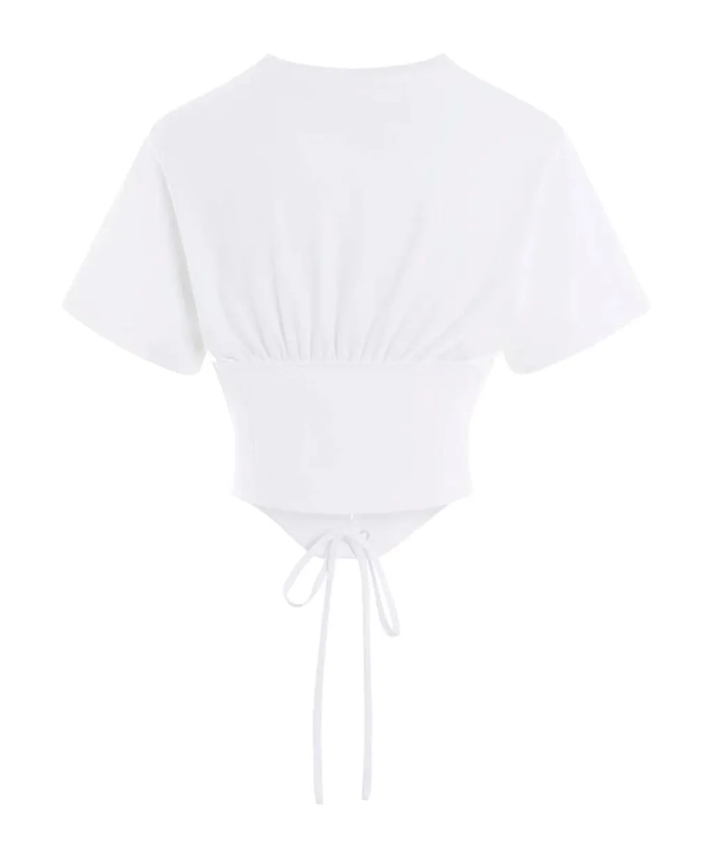 Lace-Up Corseted T-Shirt