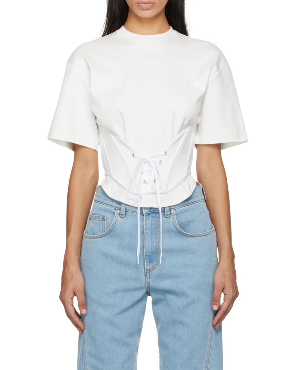 Lace-Up Corseted T-Shirt