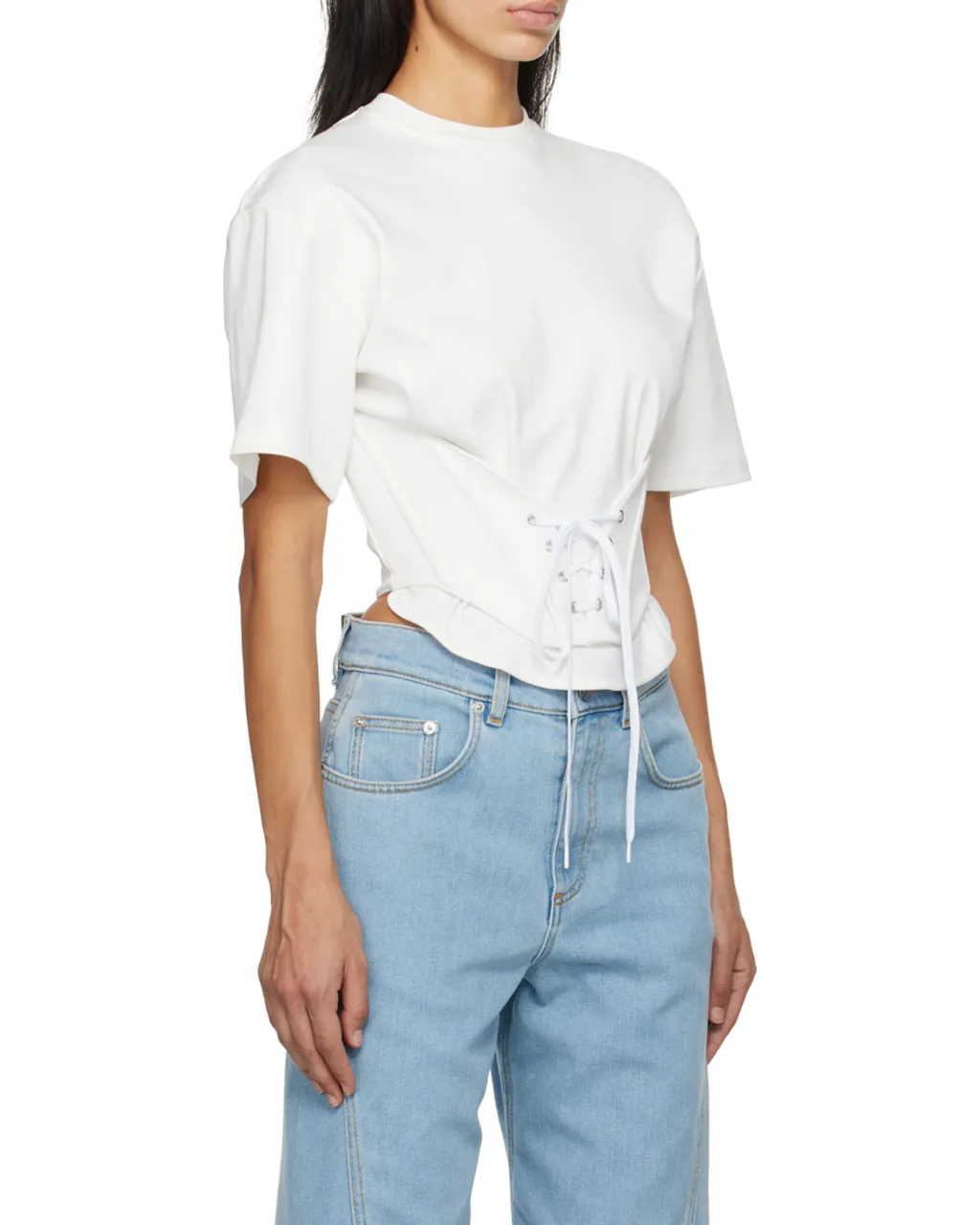 Lace-Up Corseted T-Shirt