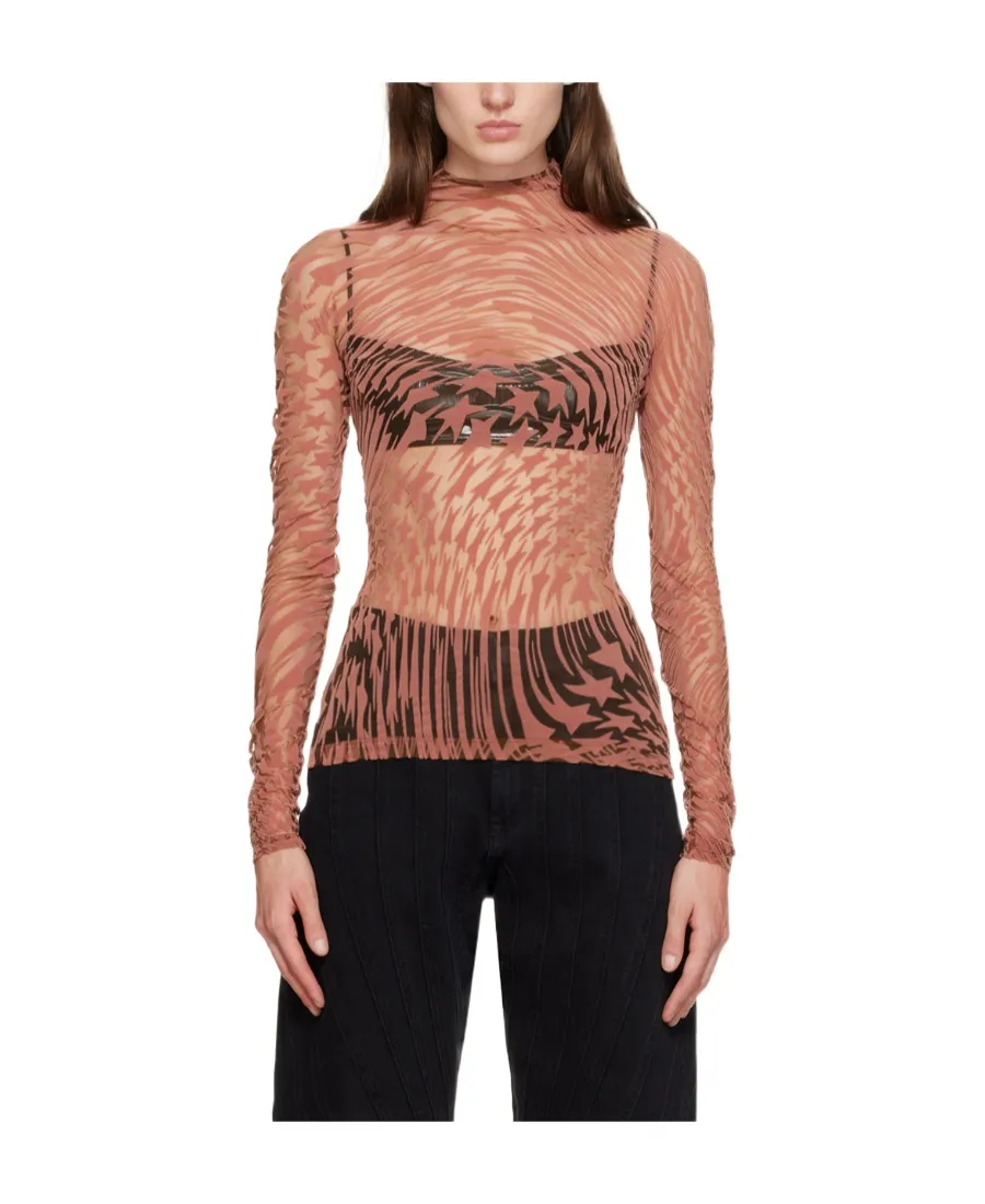 High-Necked Long-Sleeved T-Shirt