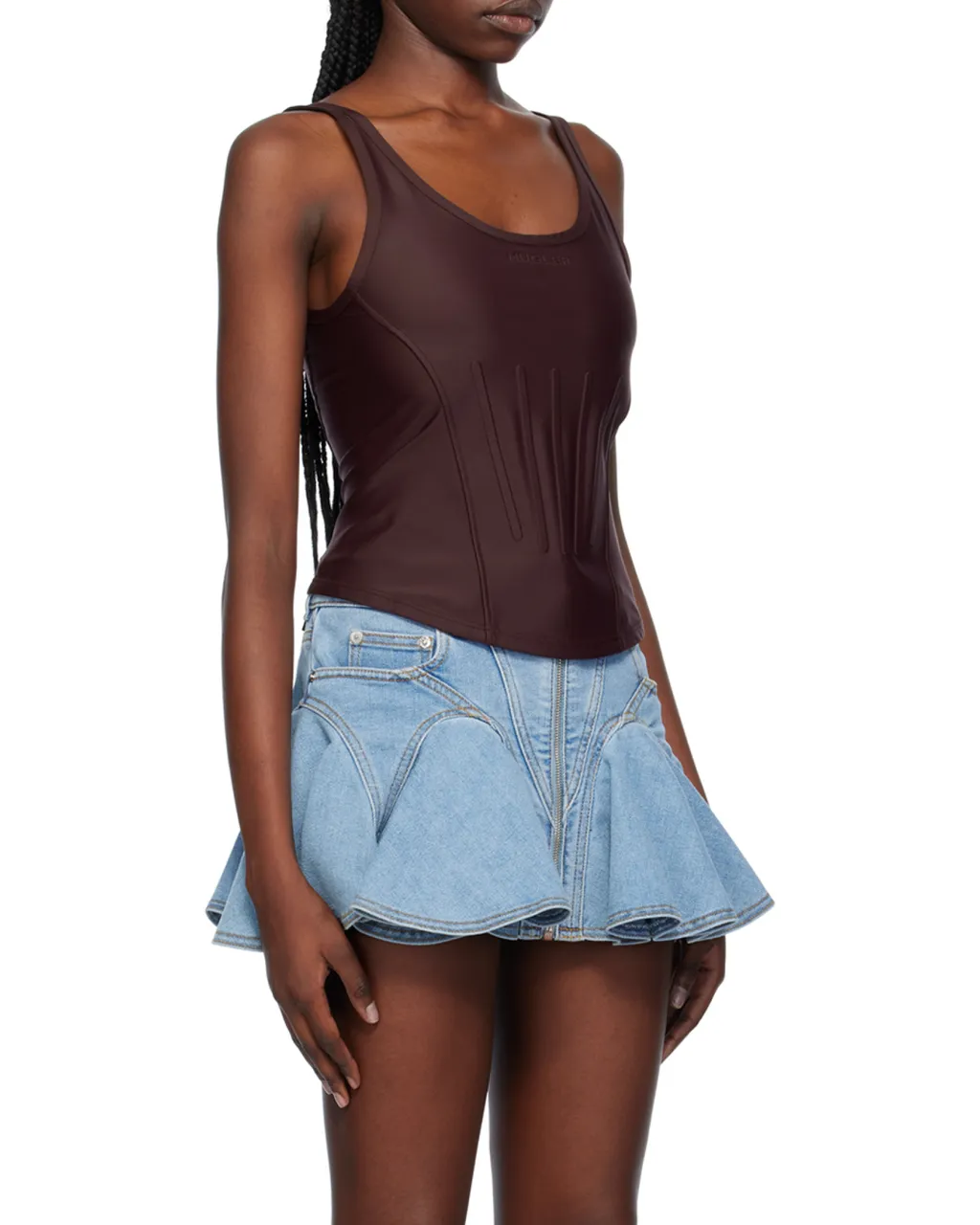 Logo Low Round Neck Vest