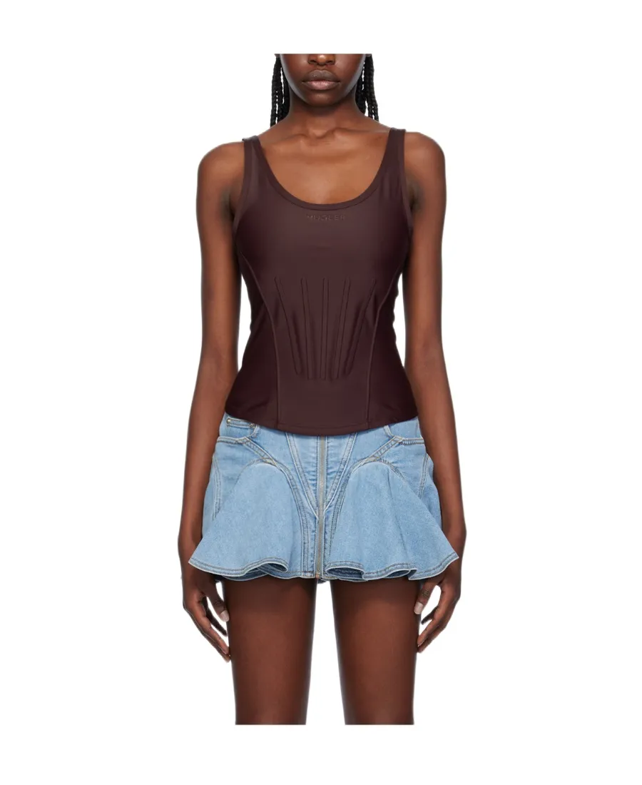 Logo Low Round Neck Vest