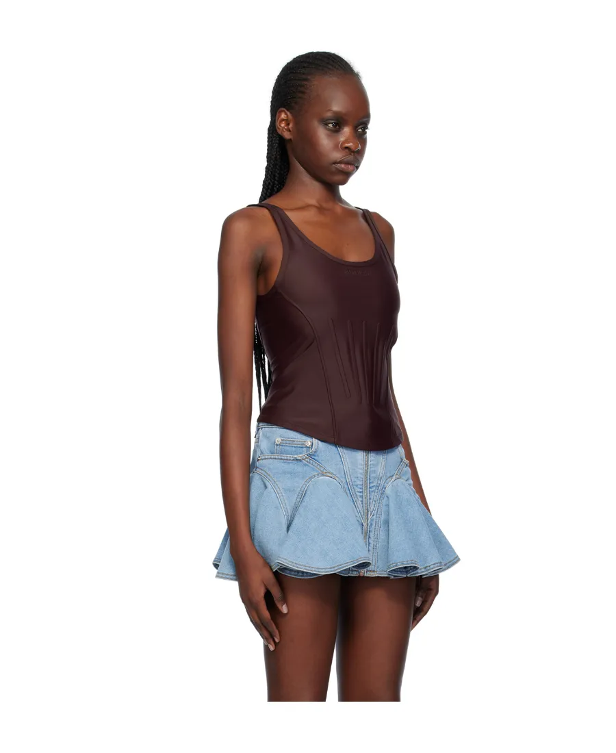 Logo Low Round Neck Vest