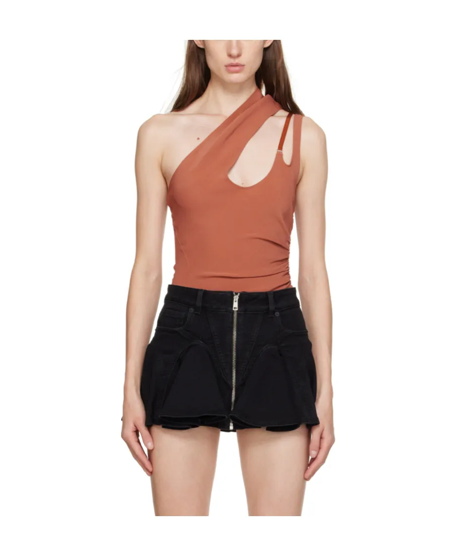 One-Shouldered Tailored One-Piece