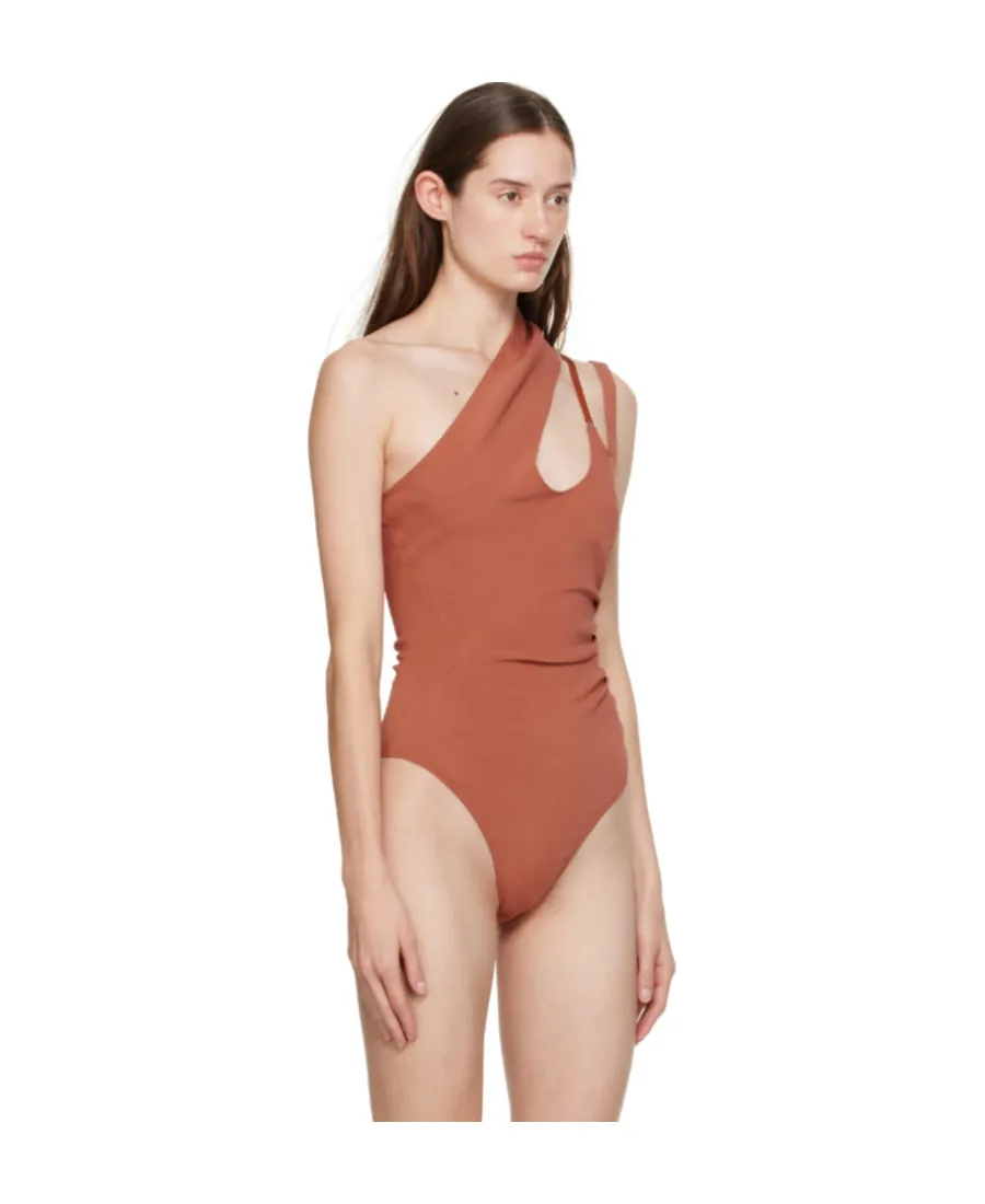 One-Shouldered Tailored One-Piece