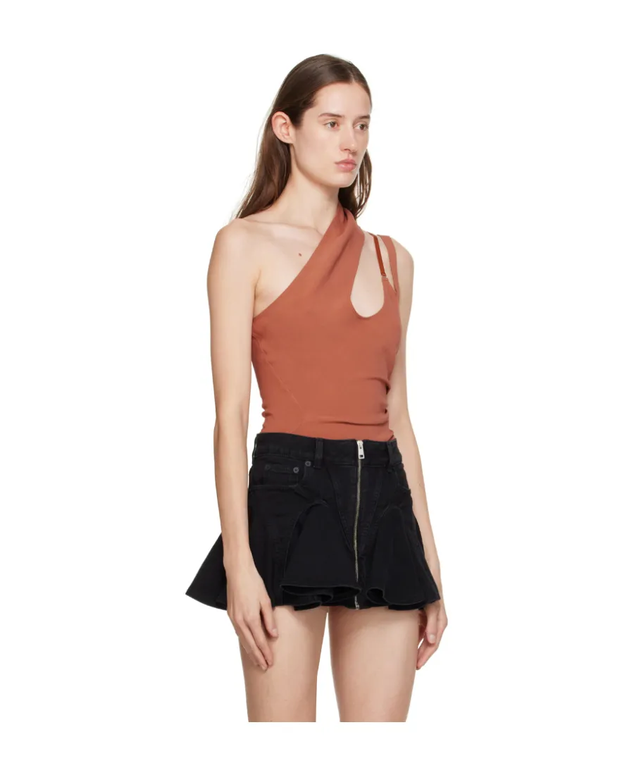 One-Shouldered Tailored One-Piece