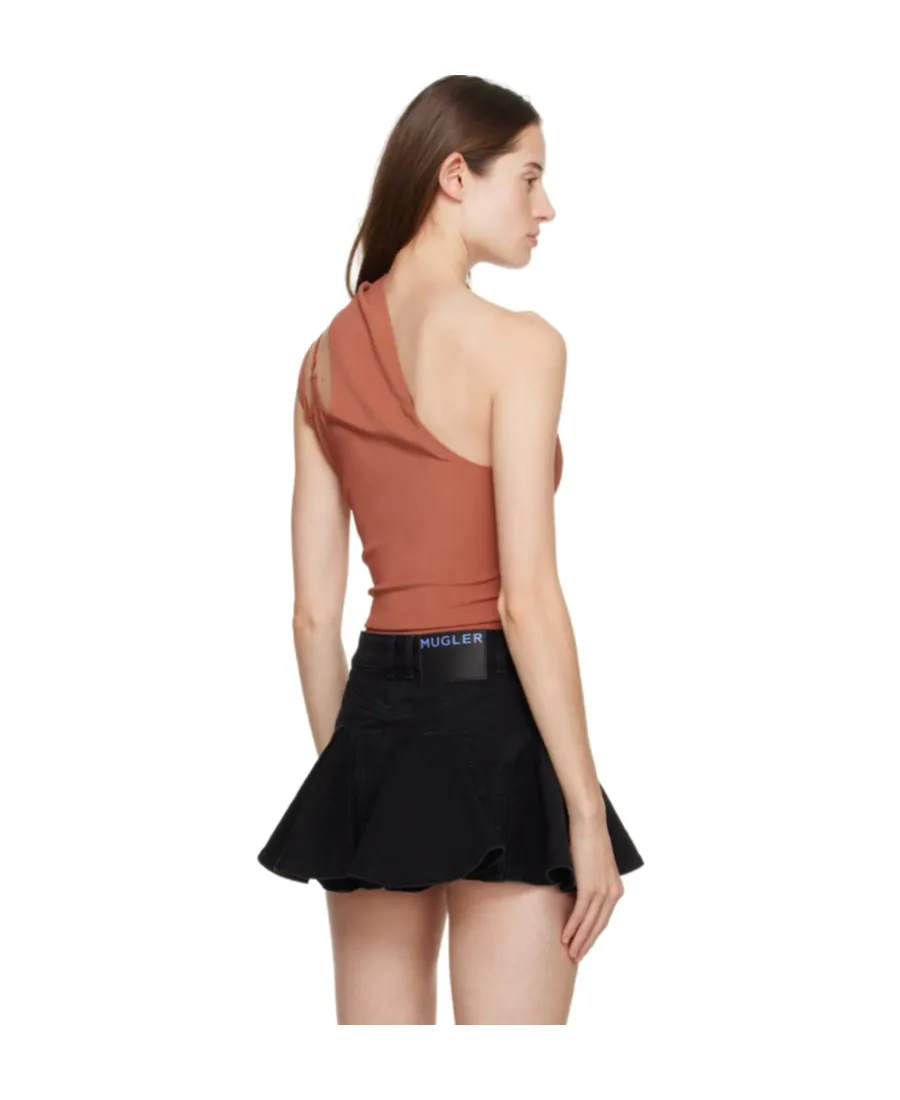 One-Shouldered Tailored One-Piece