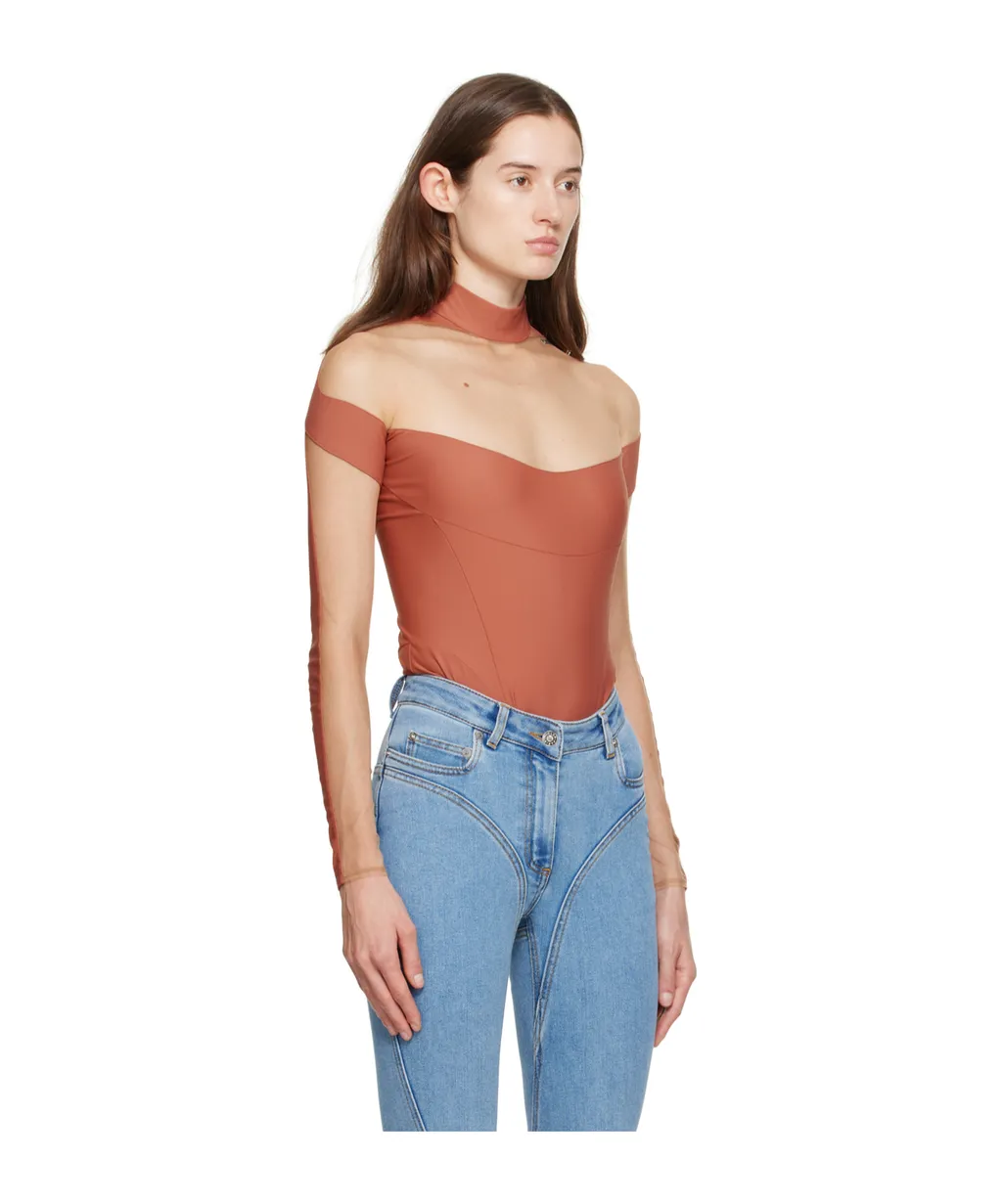 Small High-Neck Zipper One-Piece