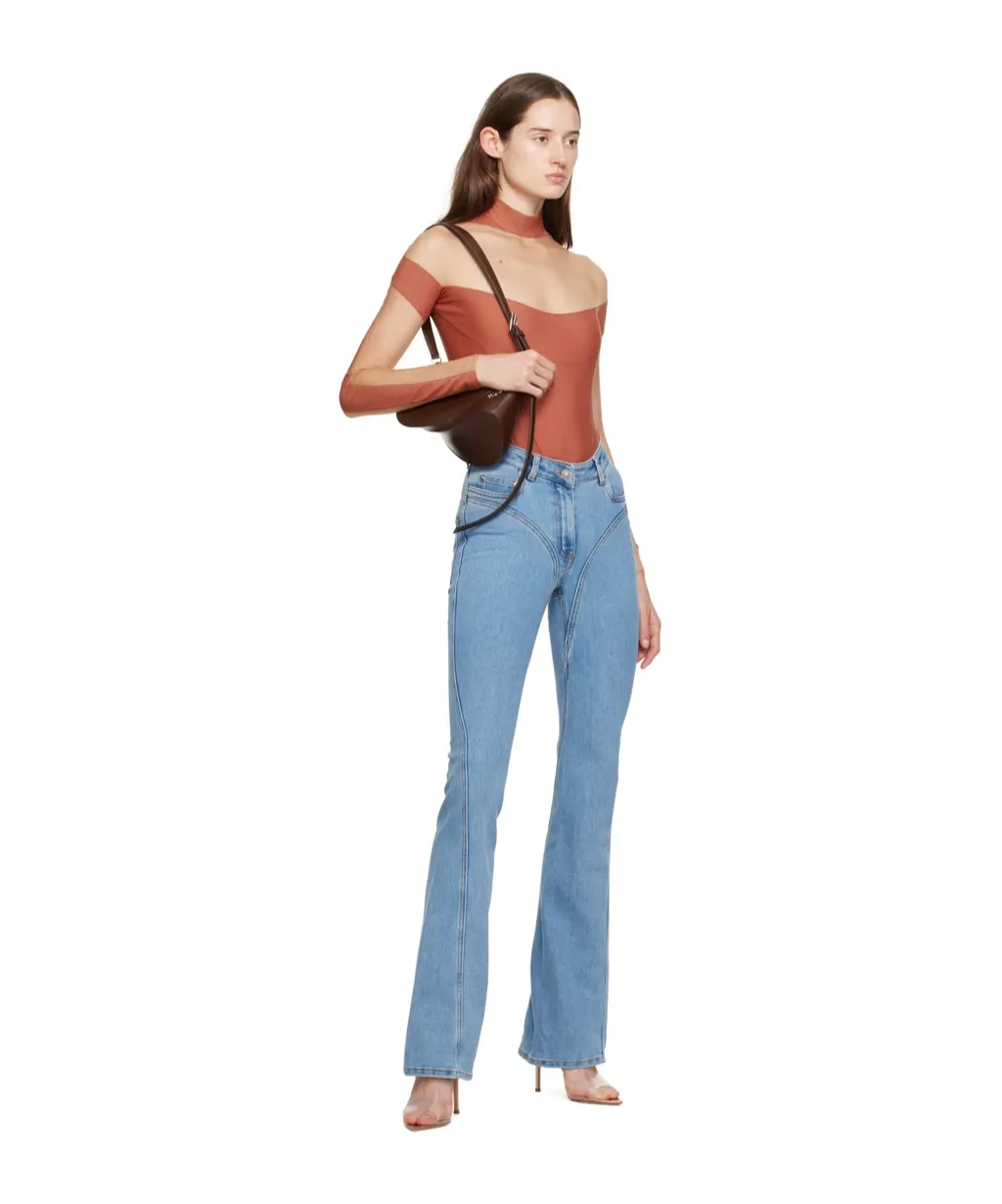 Small High-Neck Zipper One-Piece