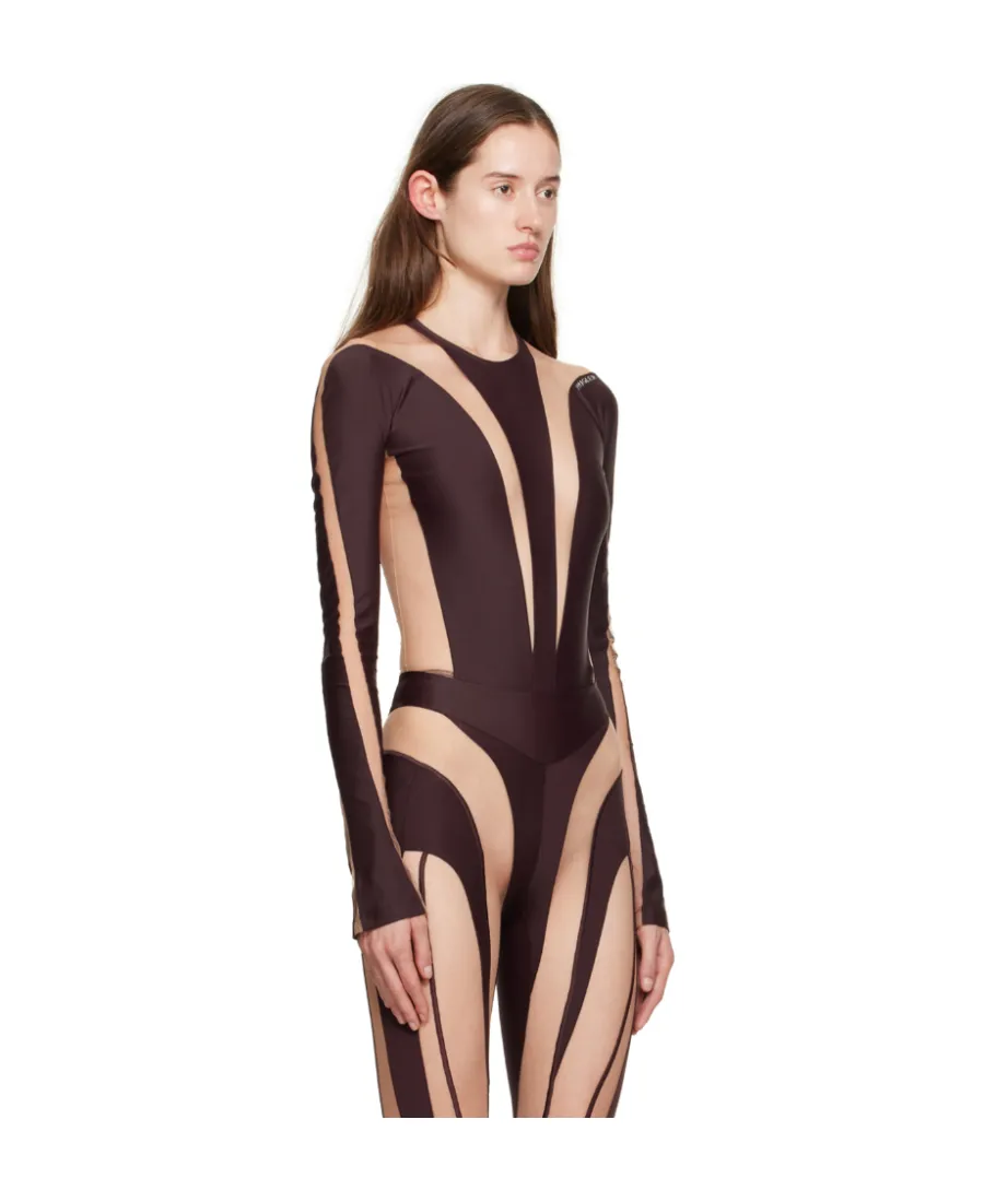 Illusion Sheer-Panelled Bodysuit