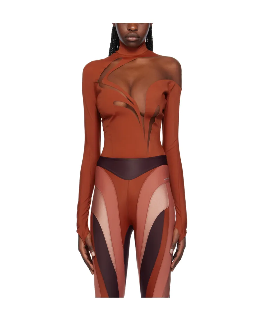 Long-Sleeved High-Neck One-Piece