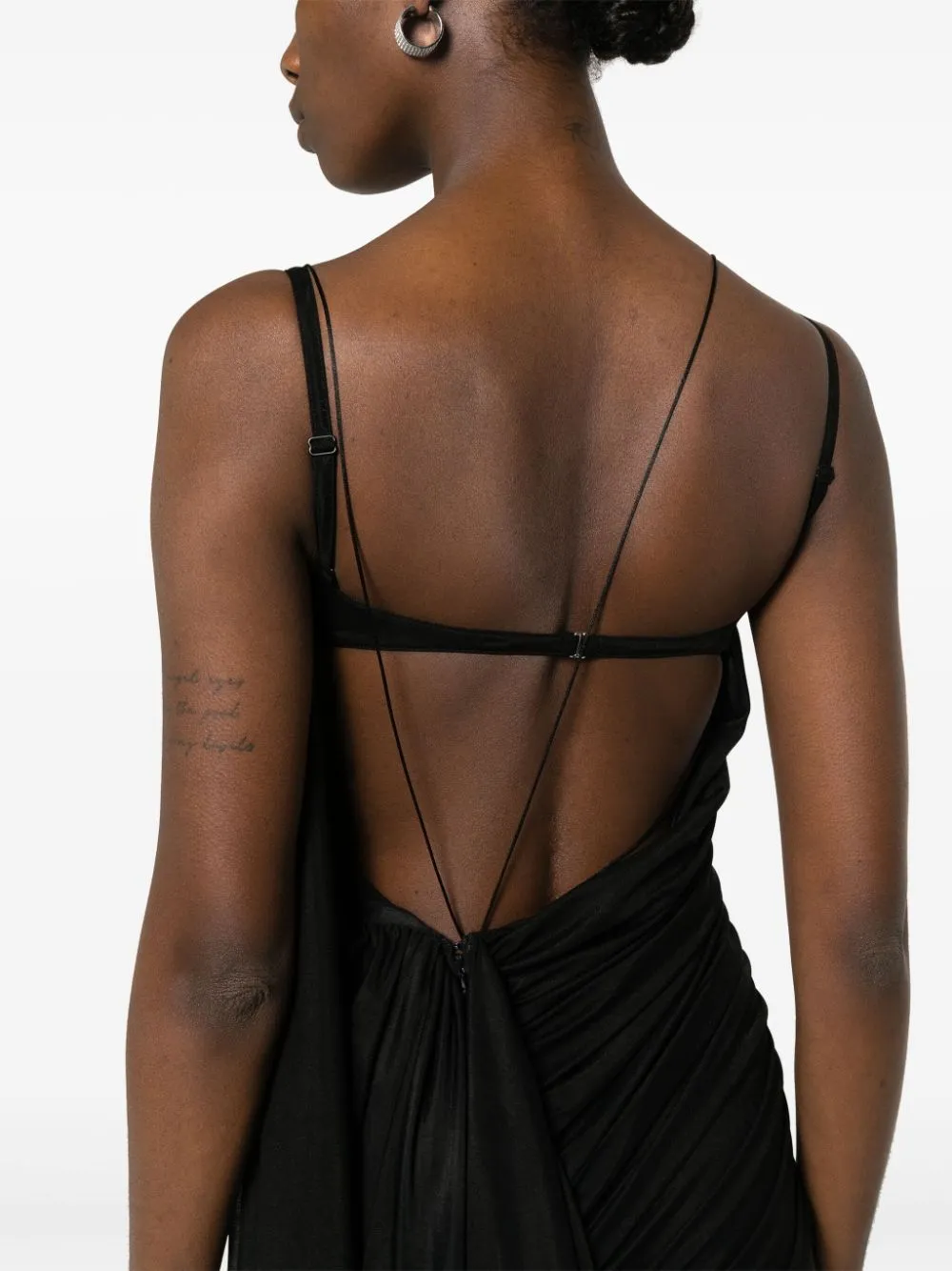 Open-Back Draped Mini Dress