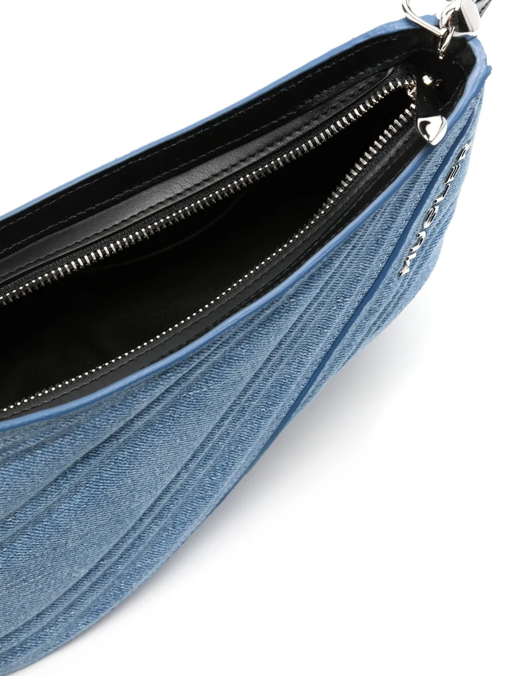 Medium Denim Spiral Curve 01 Denim Shoulder Bag