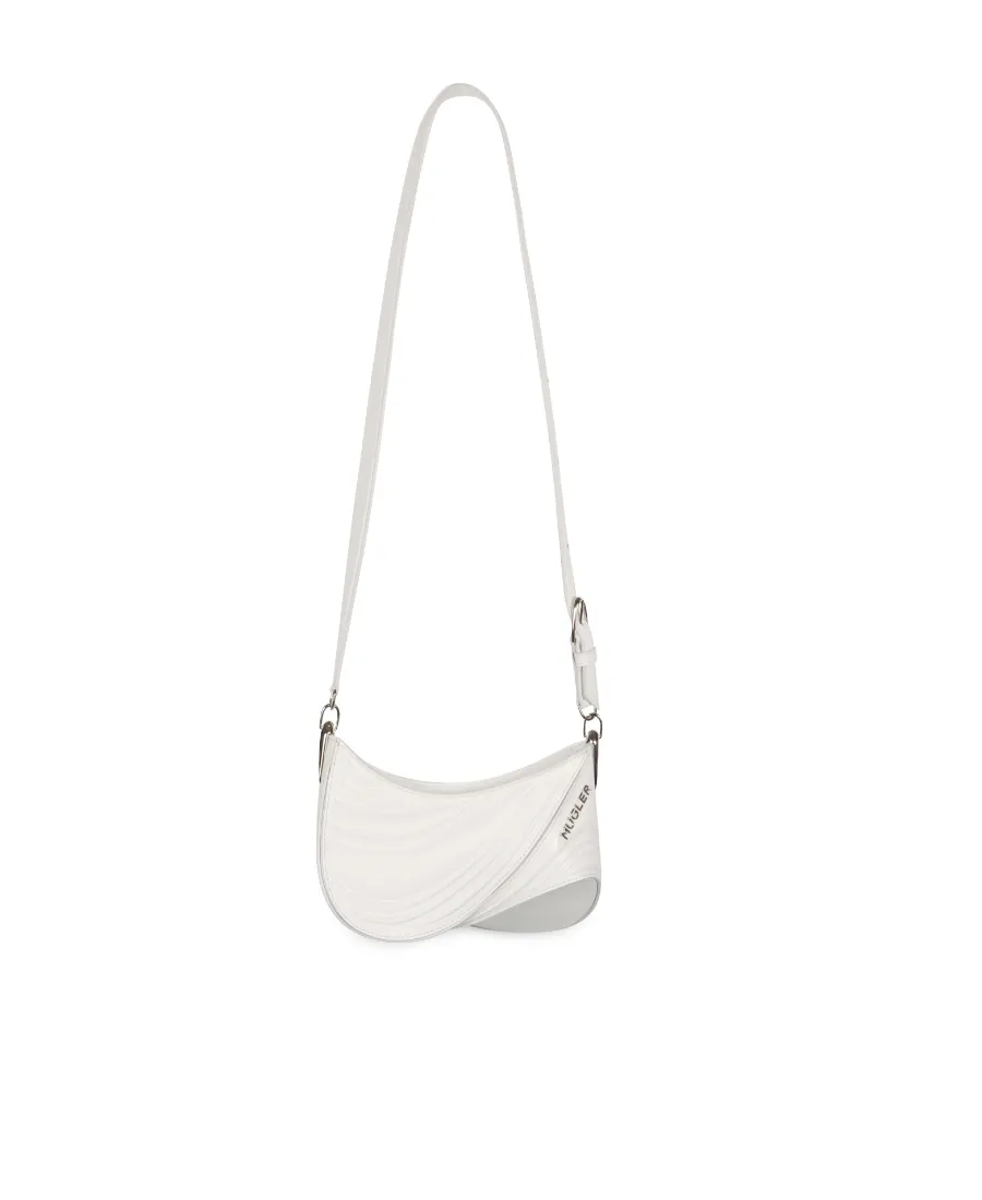 Small Spiral Curve 01 Embossed Zipped Crossbody Bag
