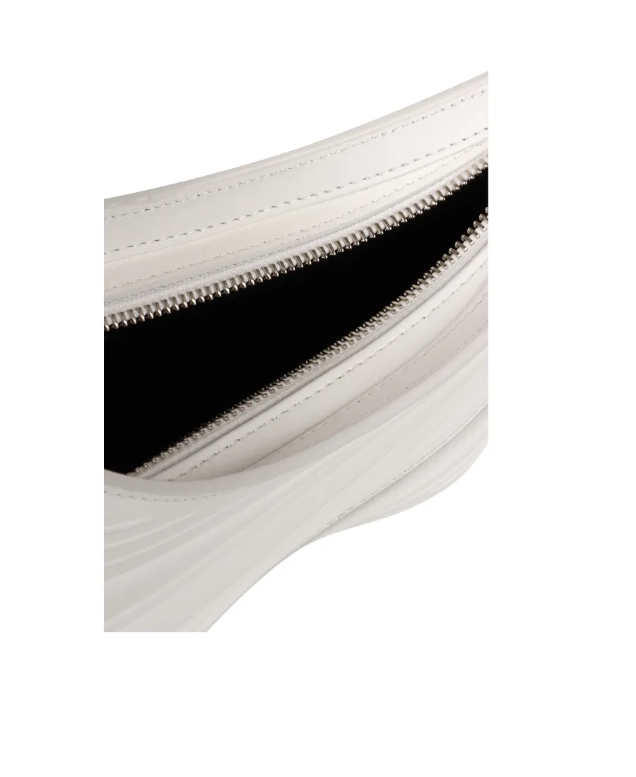 Small Spiral Curve 01 Embossed Zipped Crossbody Bag