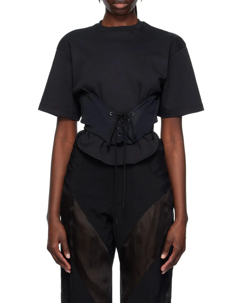 Lace-Up Corseted T-Shirt