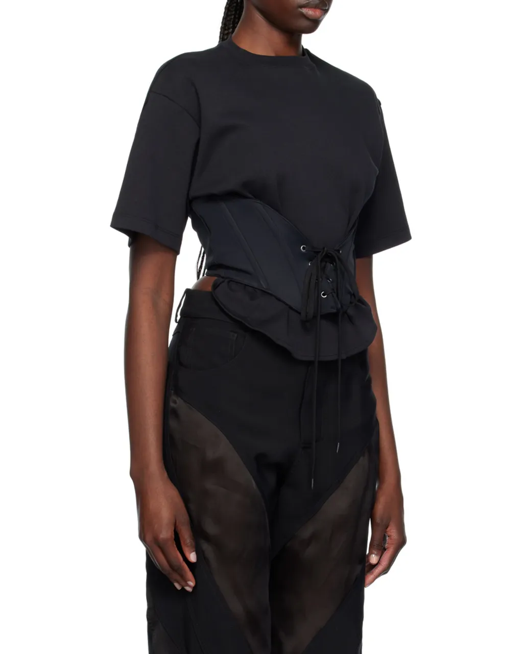 Lace-Up Corseted T-Shirt