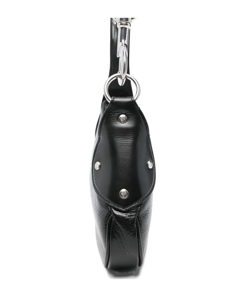 Rivet-Detail Leather Shoulder Bag