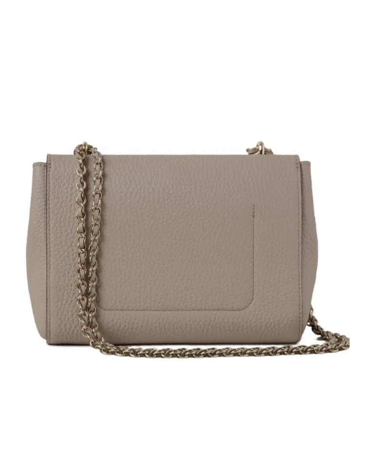Chain-Strap Leather Satchel