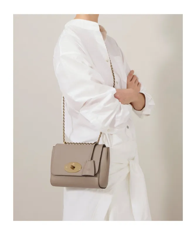 Chain-Strap Leather Satchel