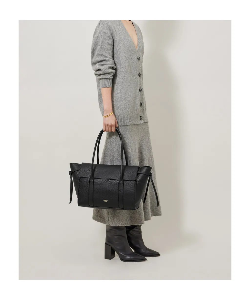 Medium Soft Bayswater Logo Embossed Shoulder Bag