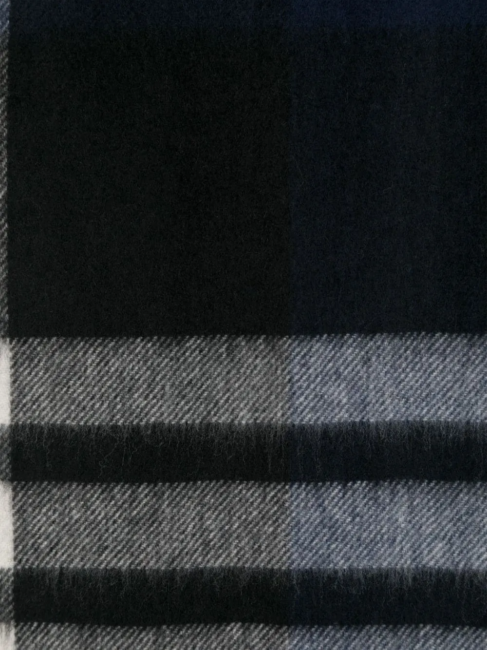 Check-Pattern Fringe-Detailing Scarf