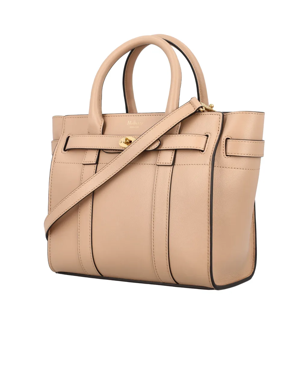 Logo Printed Mini Zipped Bayswater Tote Bag