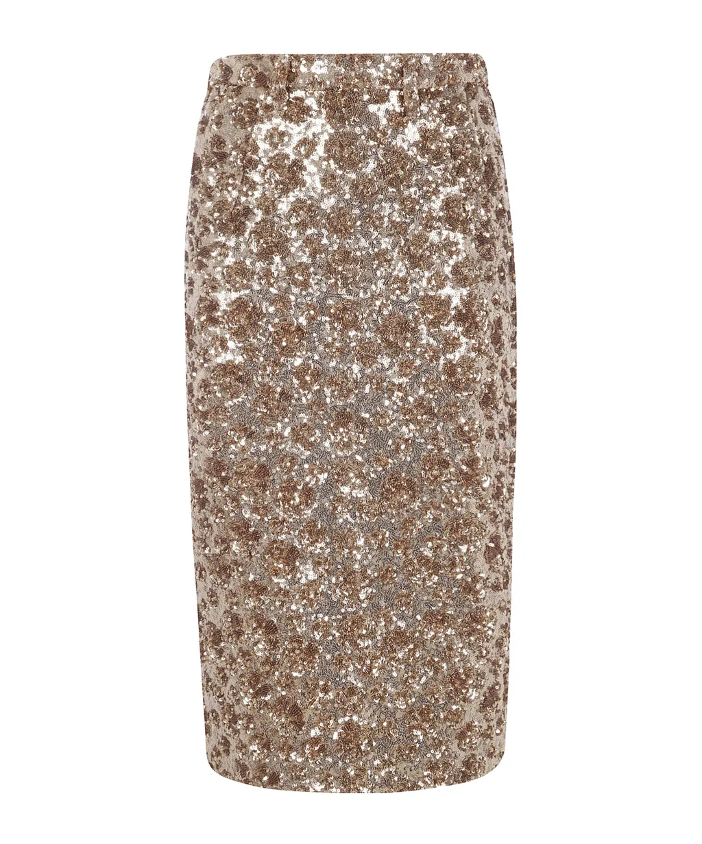 Sequin Embellished Midi Skirt