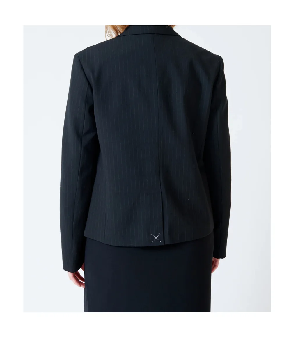Three Button Pinstripe Jacket
