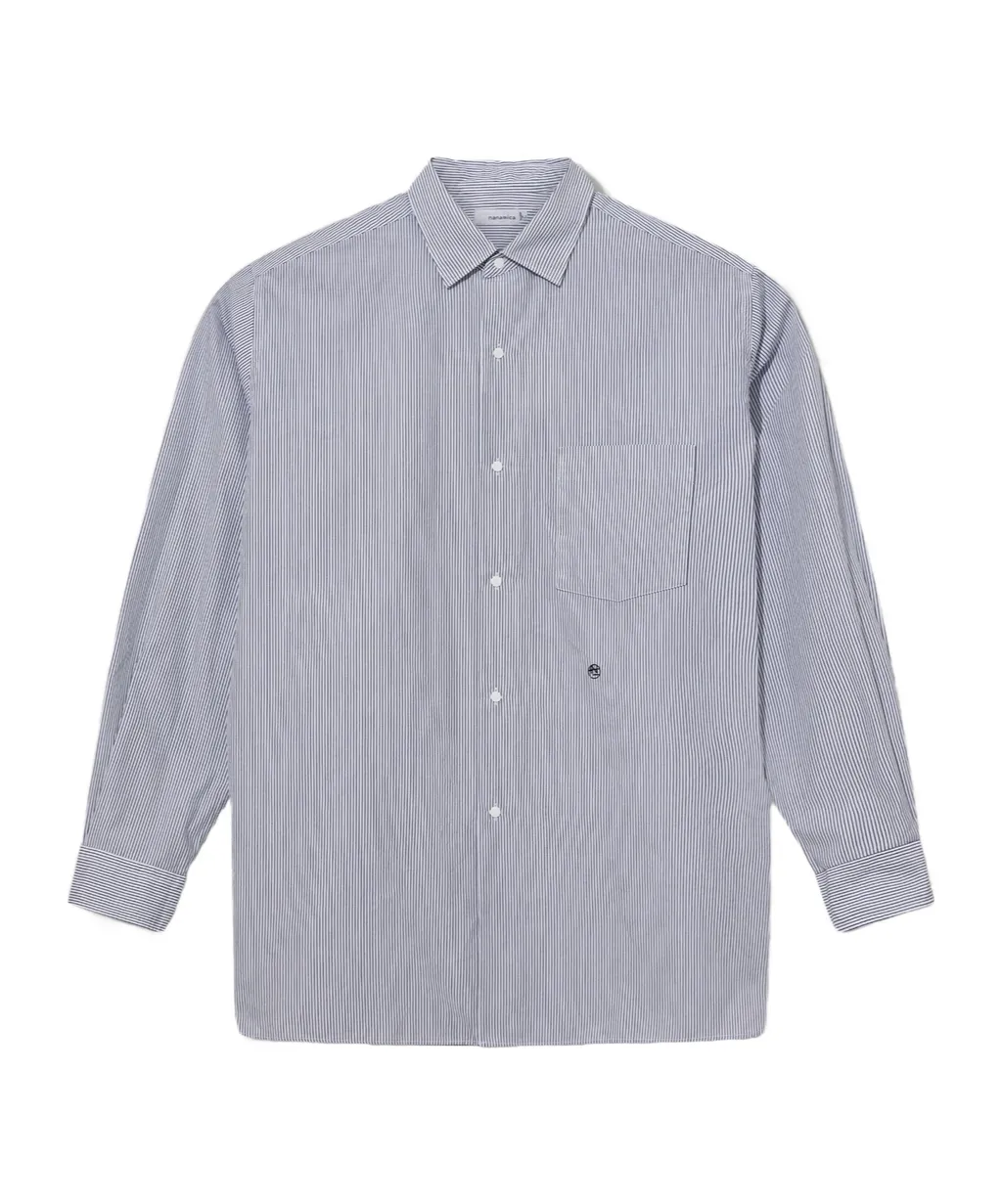 Regular Collar Stripe Wind Shirt
