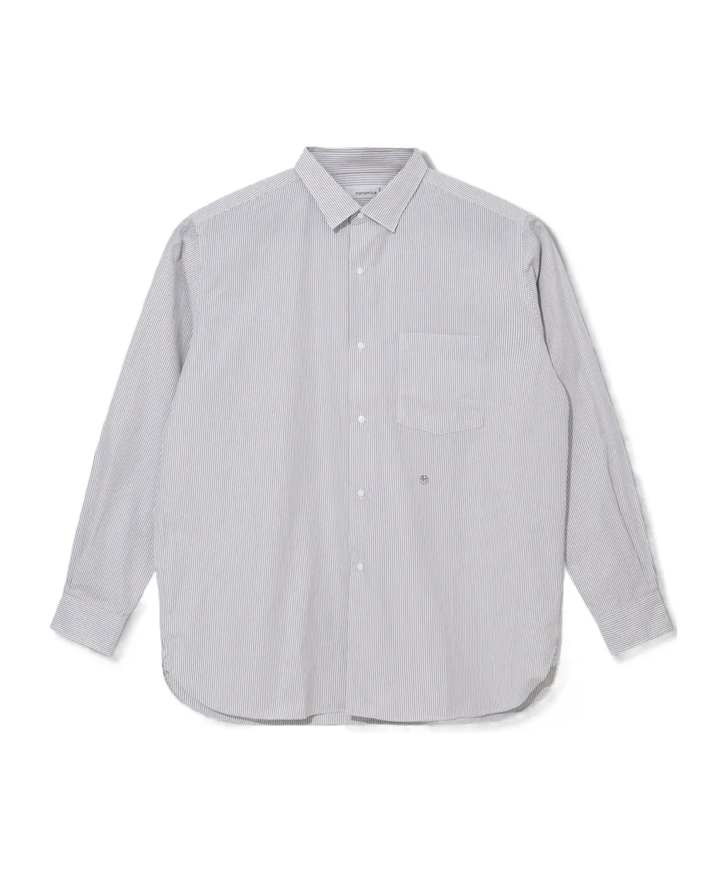Regular Collar Stripe Wind Shirt