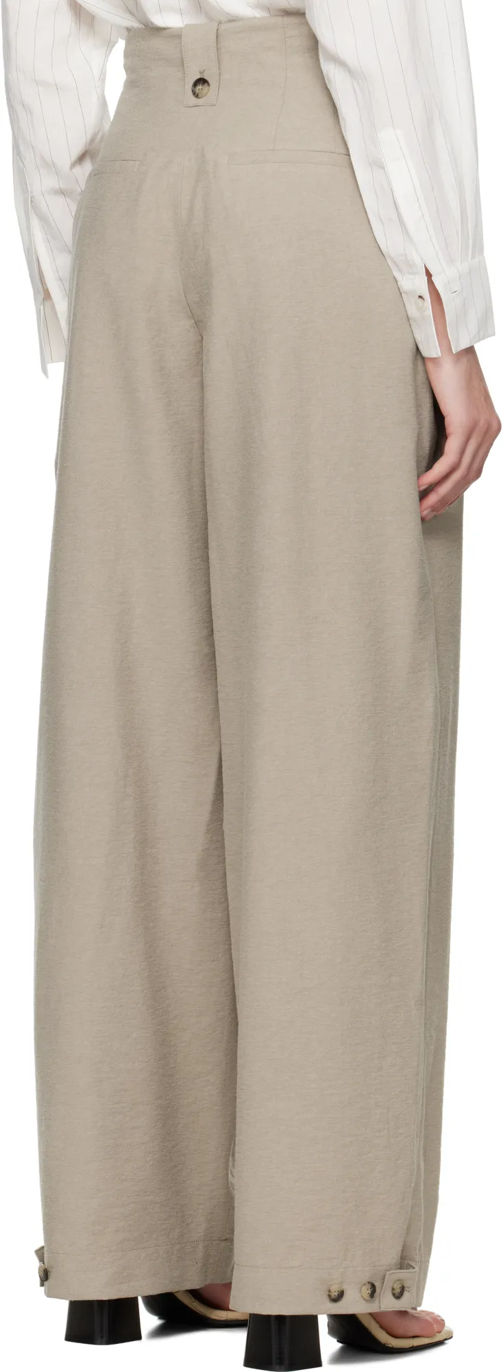 Pleated Wide-Leg Trousers