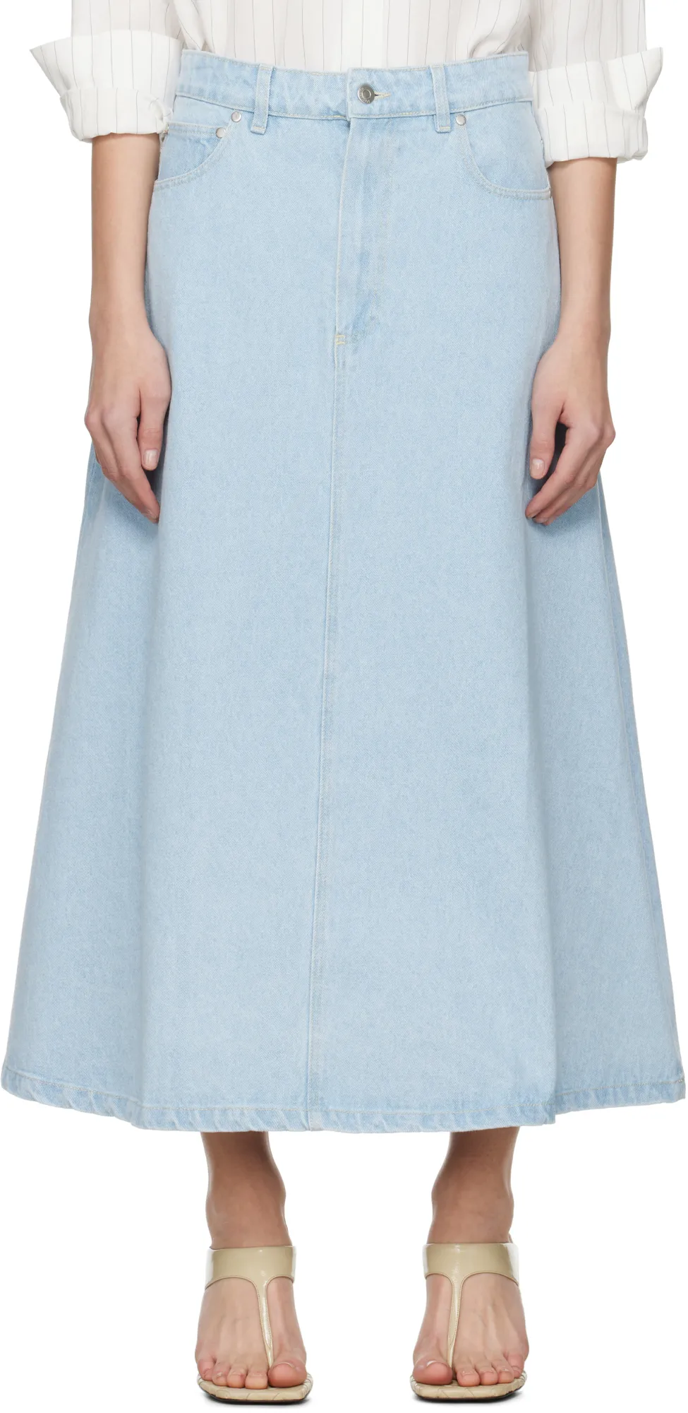 Denim Midi Skirt