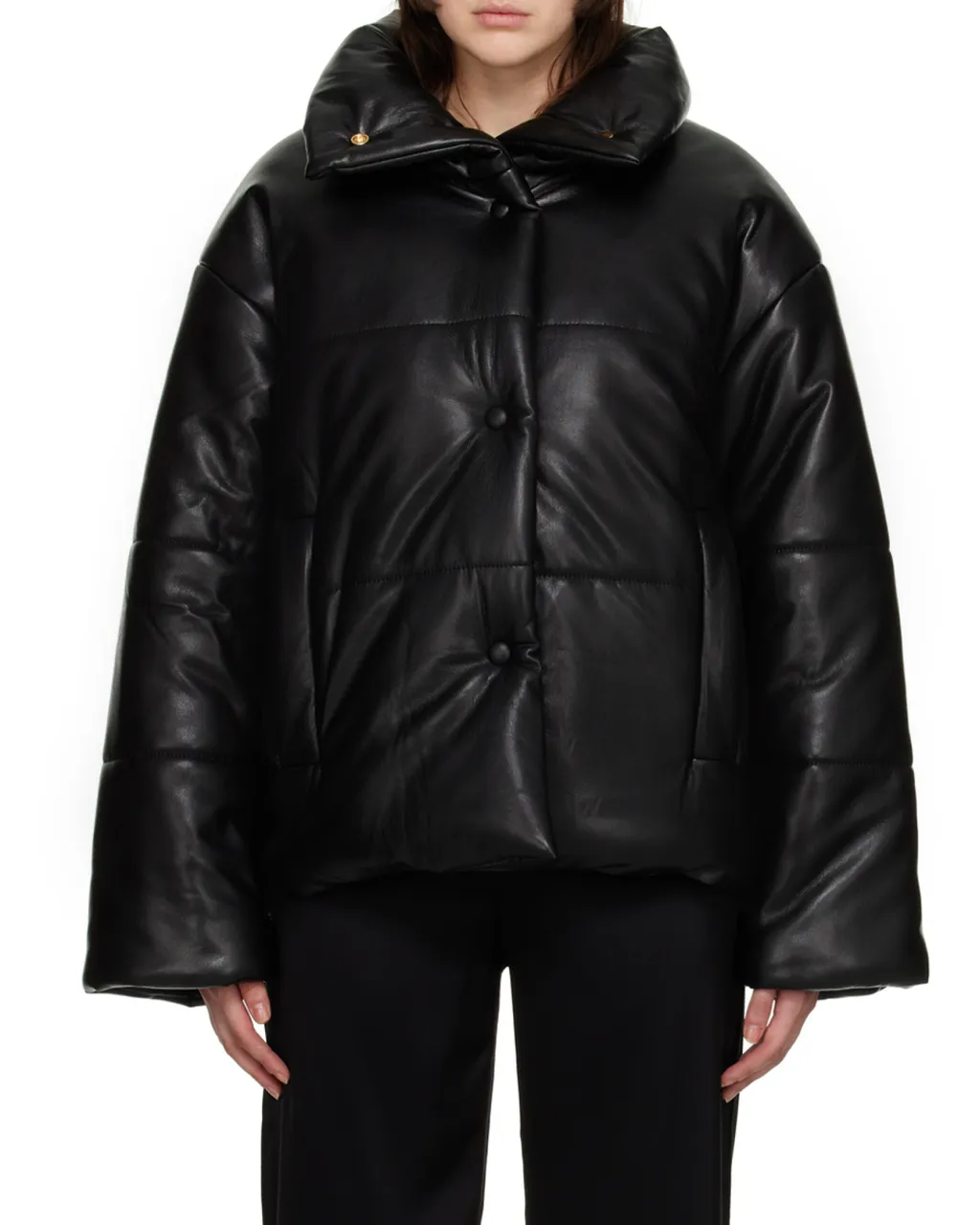 Hide High-Neck Puffer Jacket