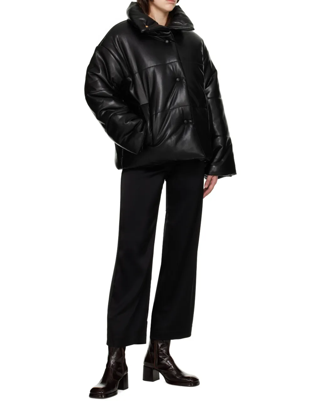 Hide High-Neck Puffer Jacket