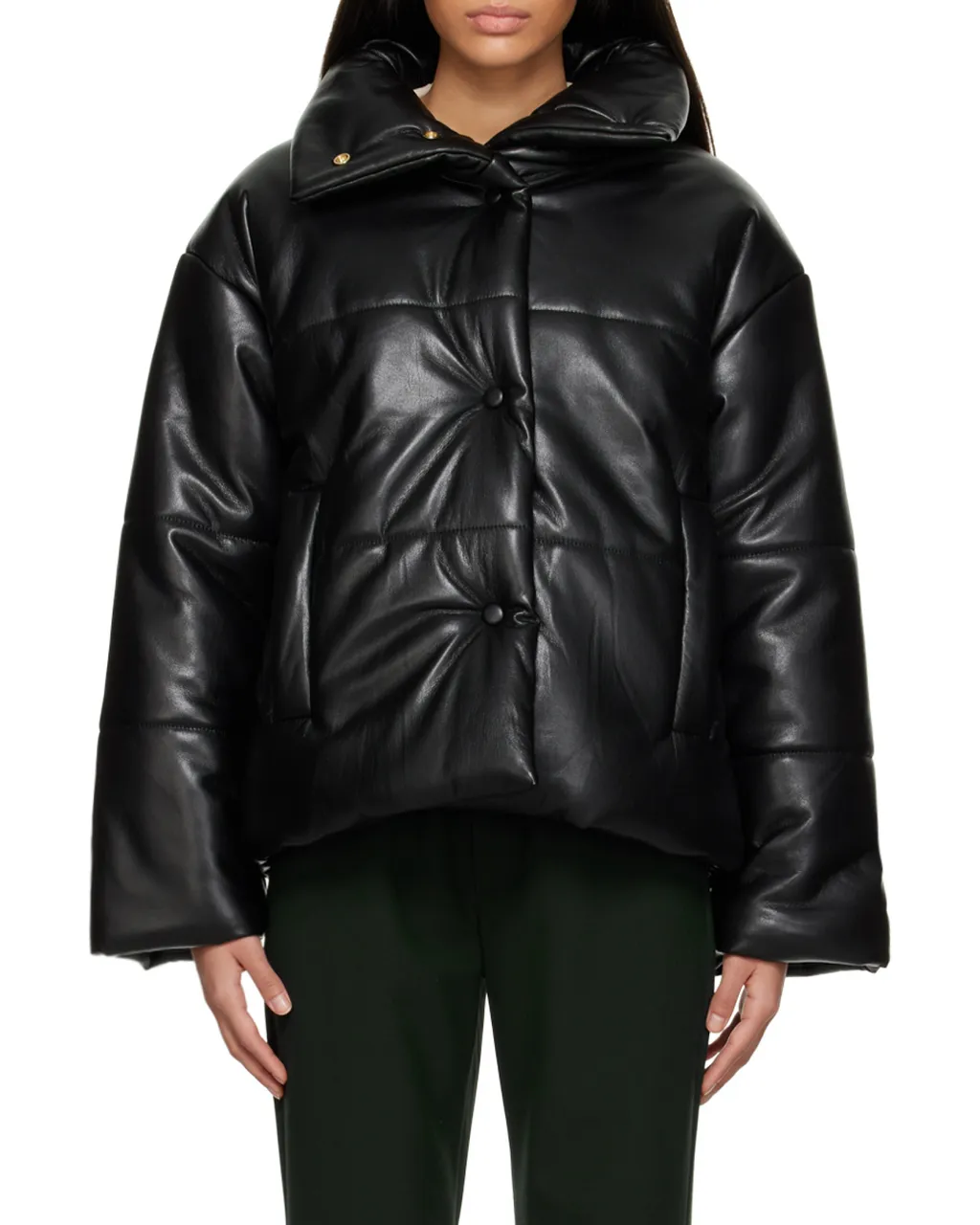 Hide High-Neck Puffer Jacket
