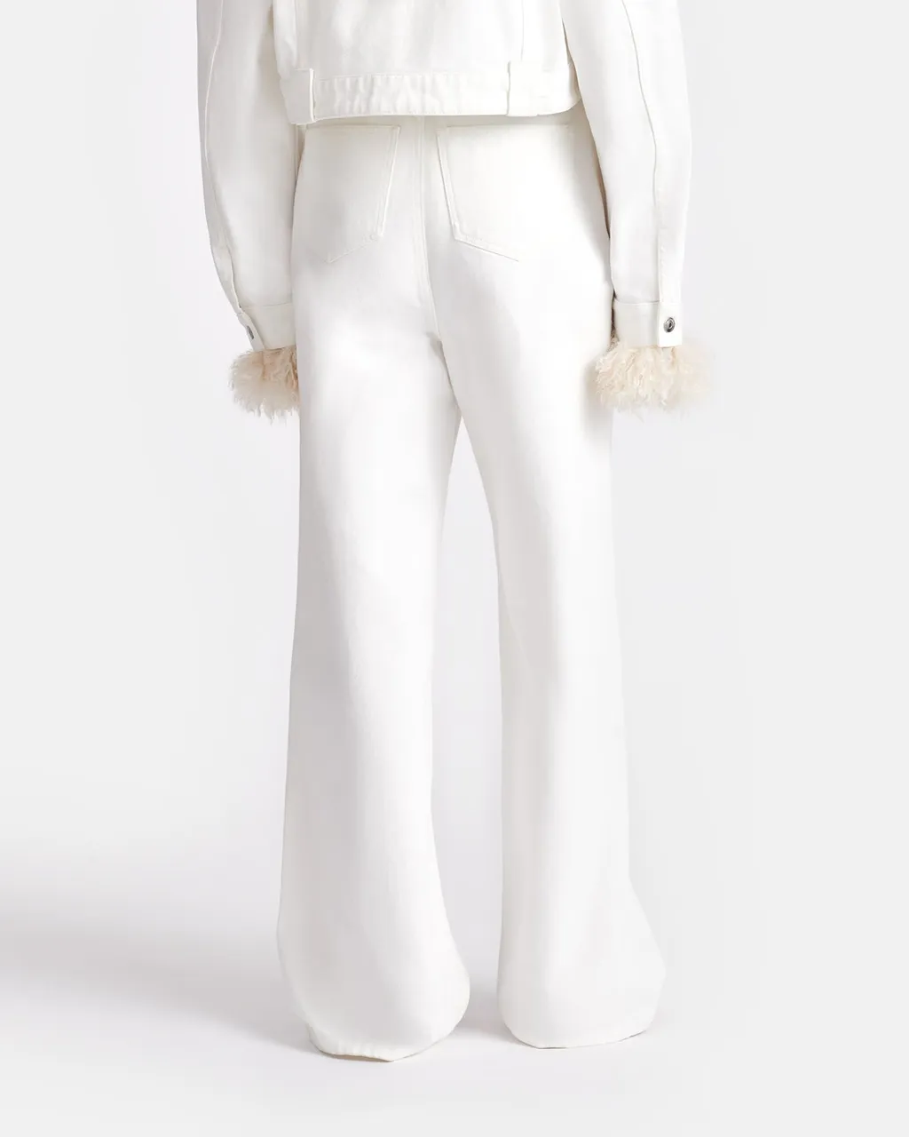 Tied-Waist Wide-Leg Jeans