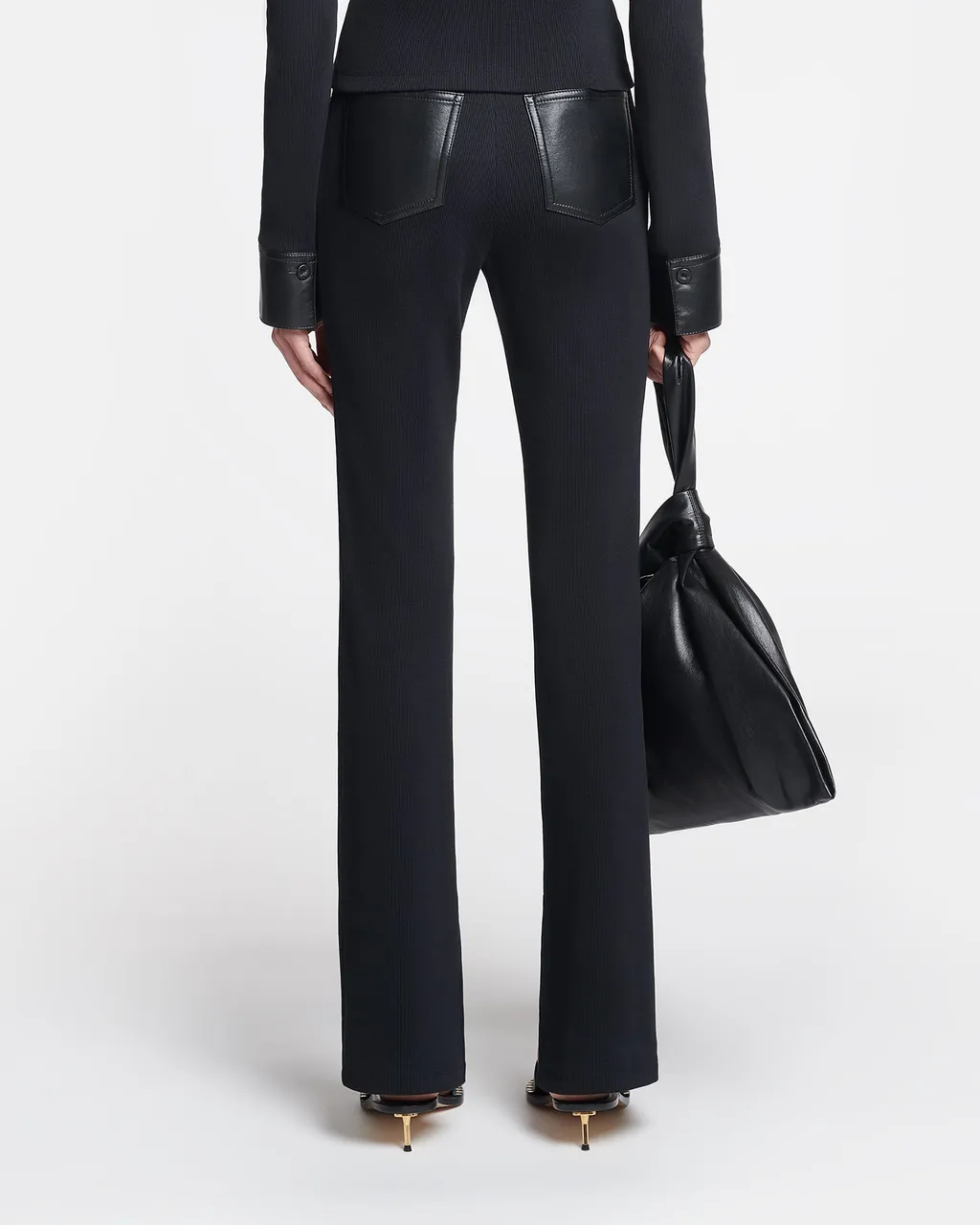 Slim-Leg Fine-Ribbed Trousers