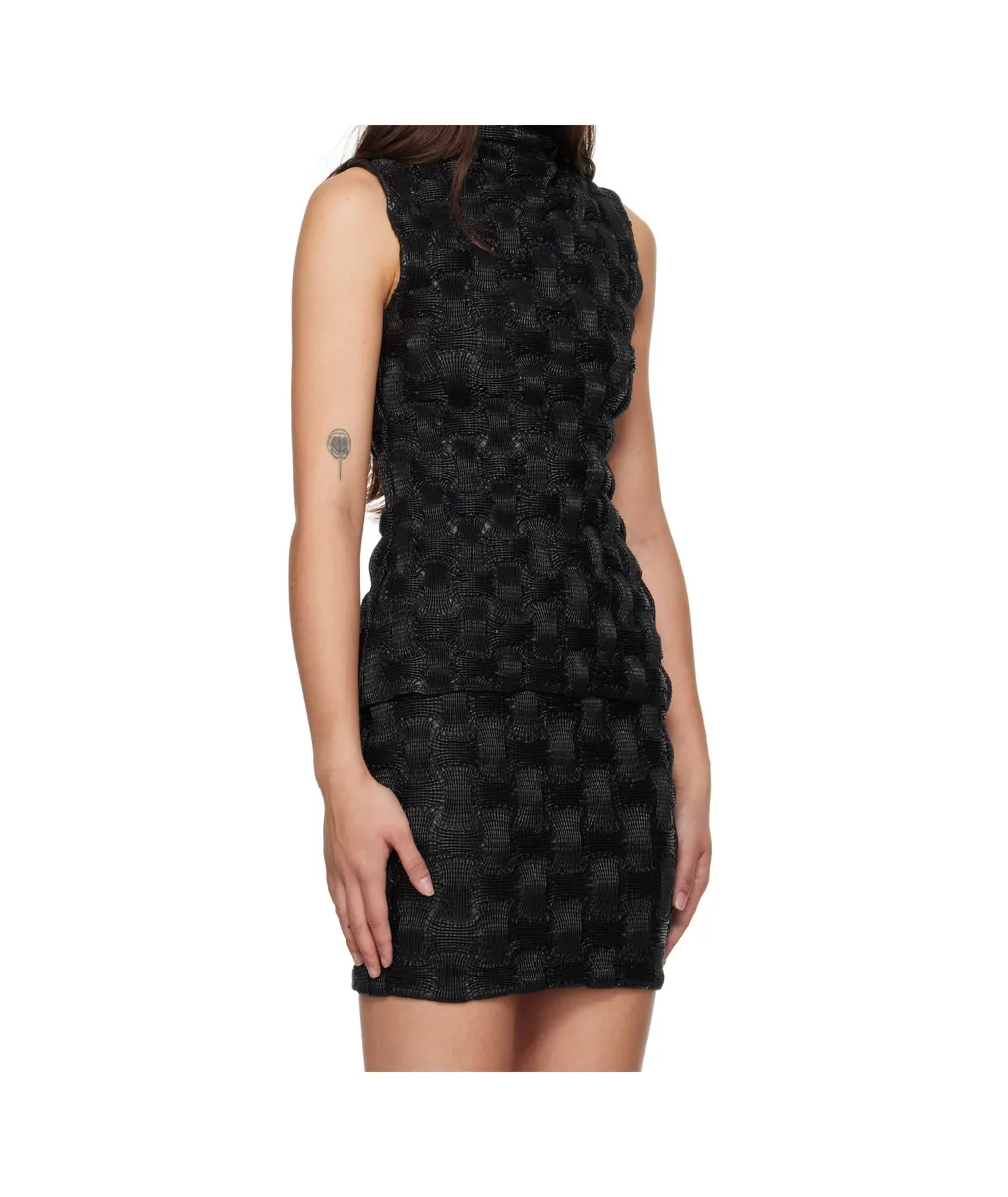 Roll-Neck Sleeveless Top