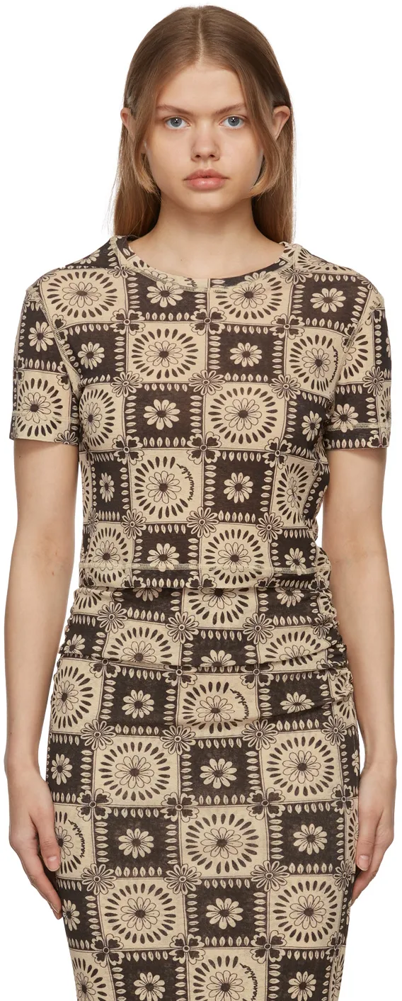 Floral-Print Short-Sleeved T-Shirt