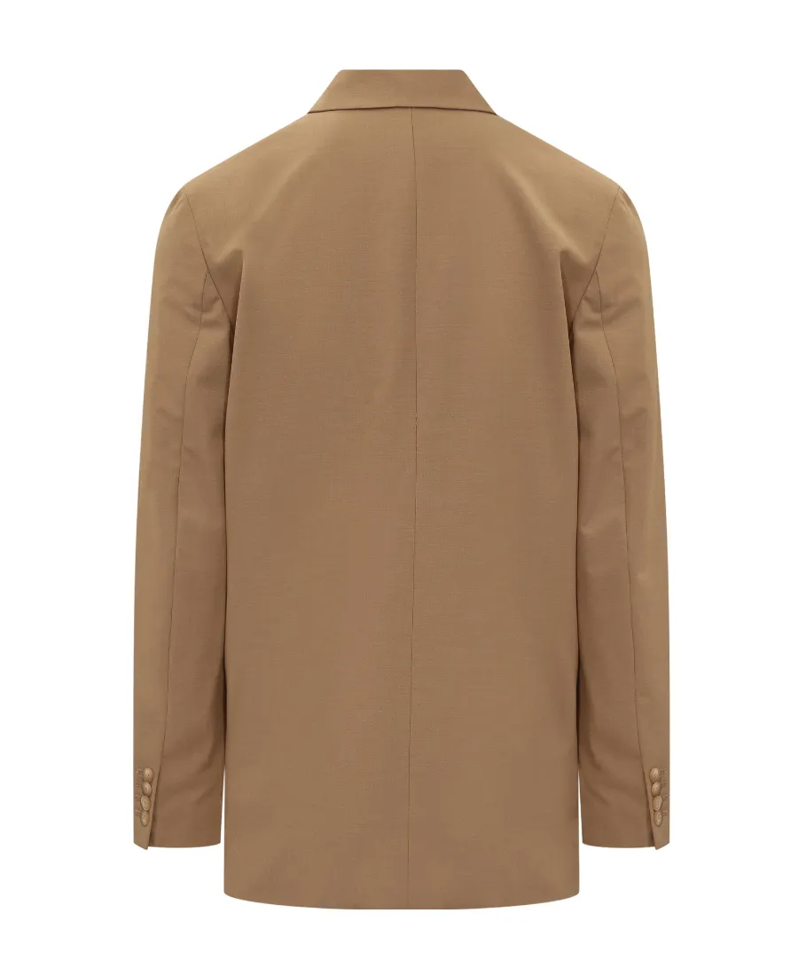 Button-Up Straight Hem Tailored Overshirt