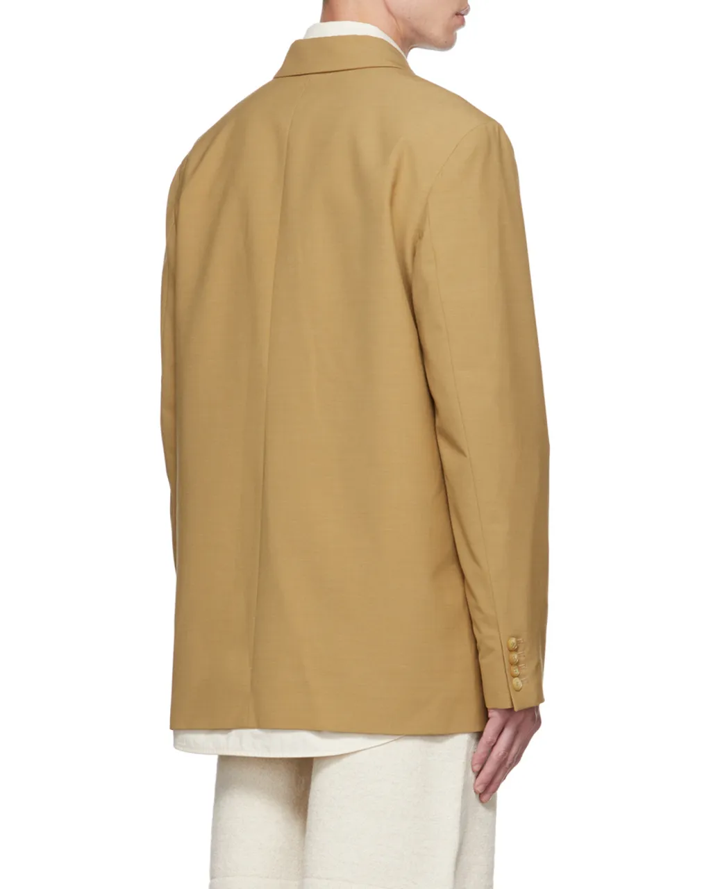 Button-Up Straight Hem Tailored Overshirt